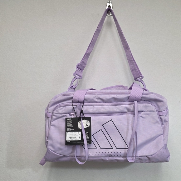 Adidas Defender 5 Small Duffle Bag In Powder Plum Purple. - Picture 13 of 13